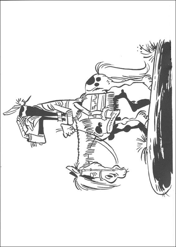 Plansa de colorat cu Lucky Luke 37 31